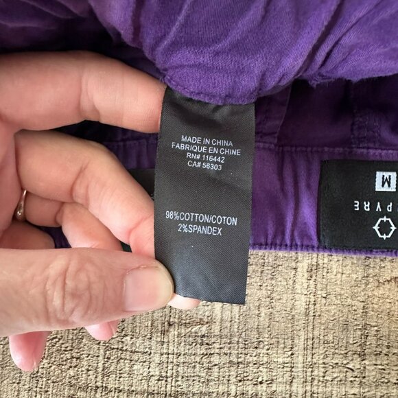 Empyre Tie-Dye Purple & Green Mens Shorts Size M Elastic Waist Adjustable Belt - Picture 6 of 8